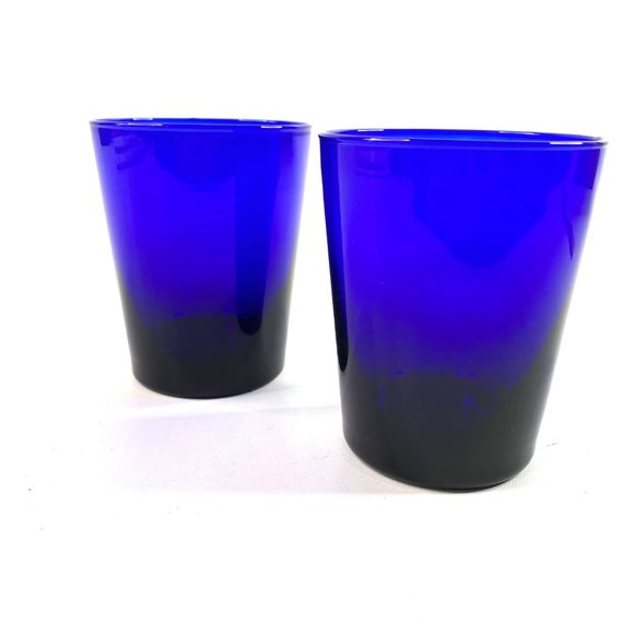 Libbey Dining Libbey Cobalt Blue Flare Old Fashioned Tumbler Set Of